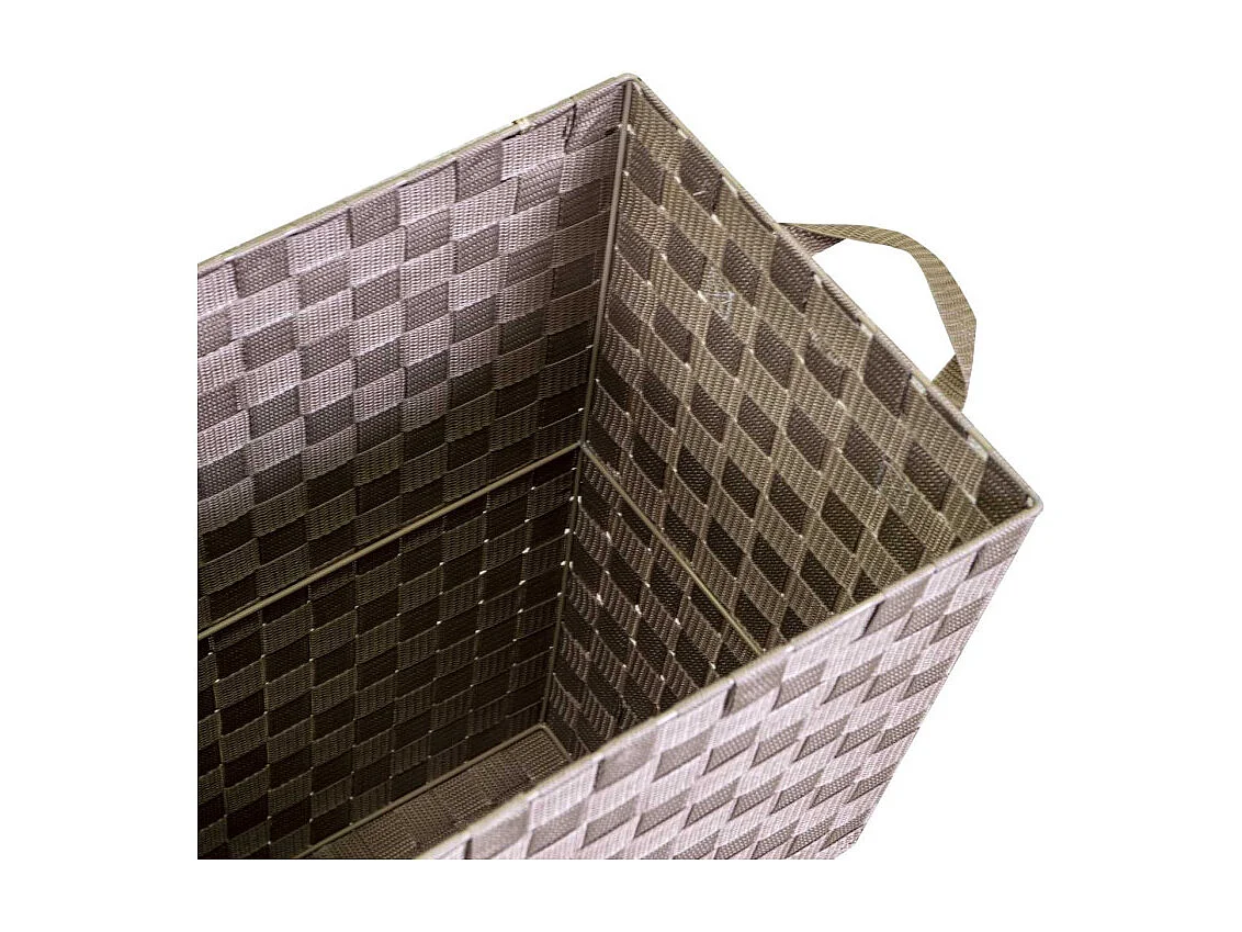 Cestone poliestere tortora rettangolarecm 40x30h53