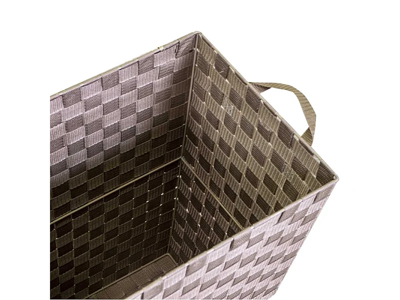 Cestone poliestere tortora rettangolarecm 40x30h53