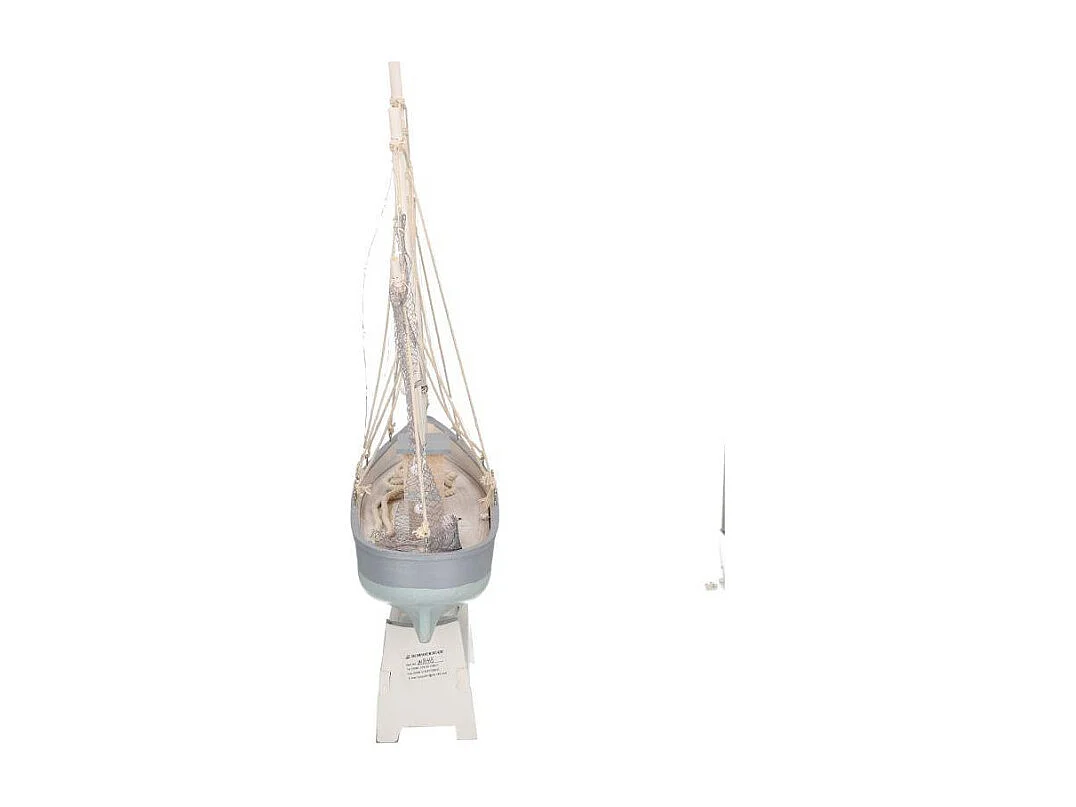Barca legno con led cm 43xh62x14