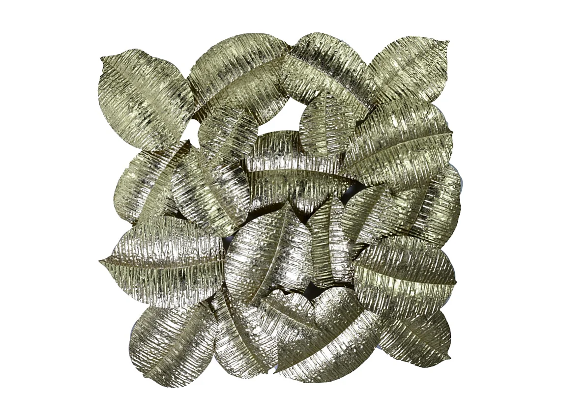 Quadro metallo foglie oro cm 88,9x7,6x85,7