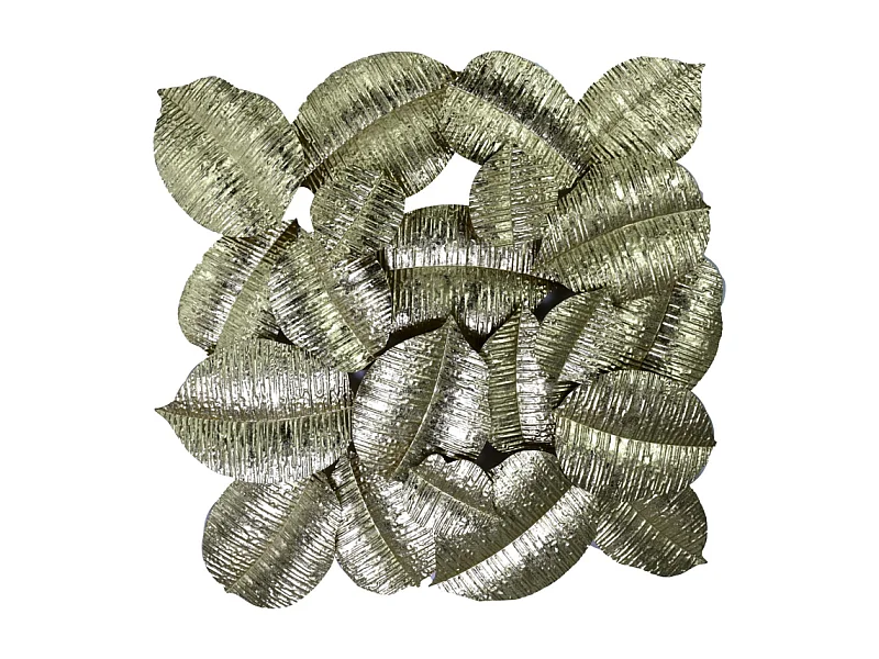 Quadro metallo foglie oro cm 88,9x7,6x85,7