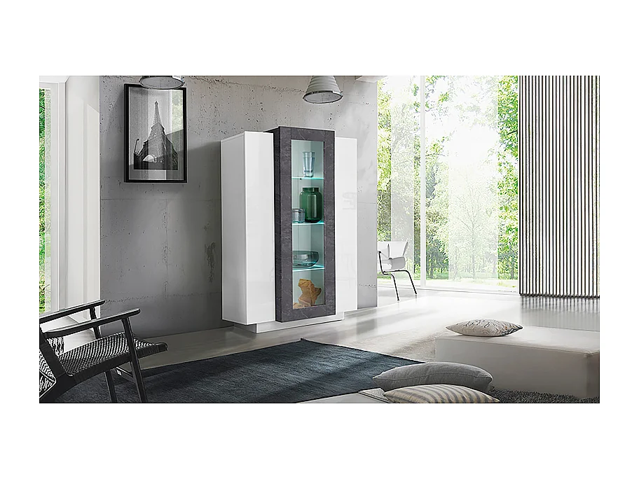 Vetrina Coro – Bianco e Report – 80x120x38