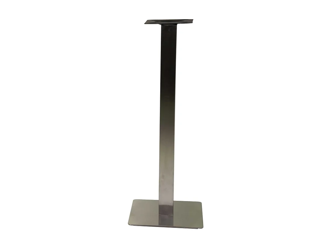 Base tavolo bar acciaio Jamie color inox quadro cm 40x40h108