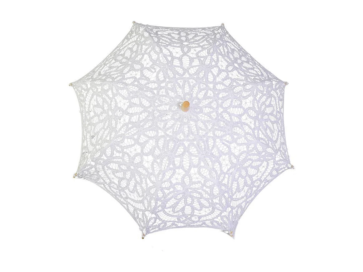 Ombrello pizzo traforato bianco cmÃ¸80x67