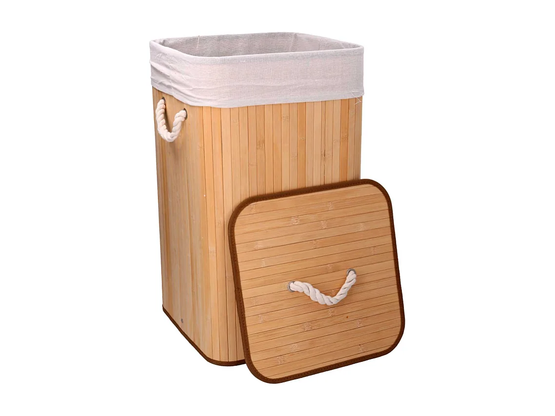 Cestone bambù naturale cm 35x35h60