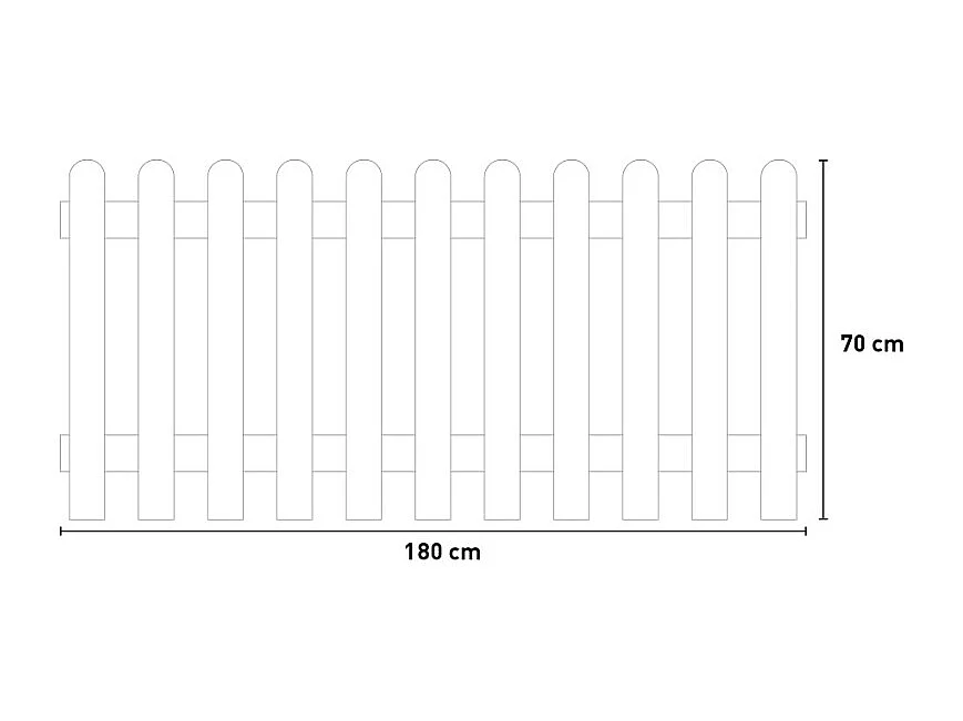 Recinzione o Cancello Diritto Mini Varie misure impregnato - Recinzione 180x70 h cm