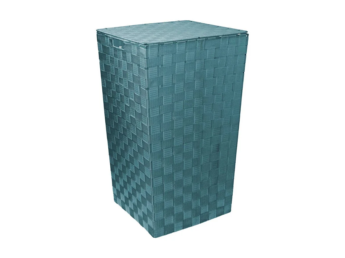 Cestone poliestere verde acqua quadro cm 33x33h53