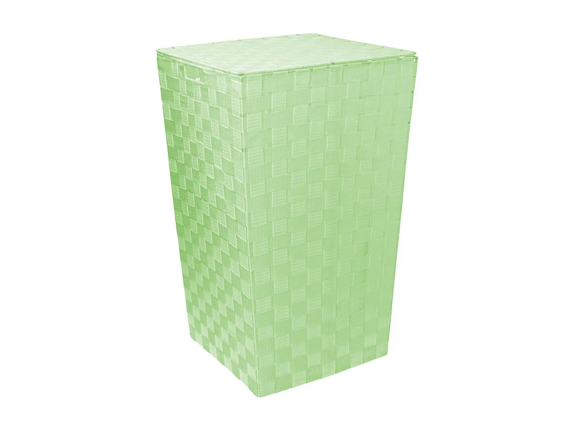 Cestone poliestere verde chiaro quadro cm 33x33h53