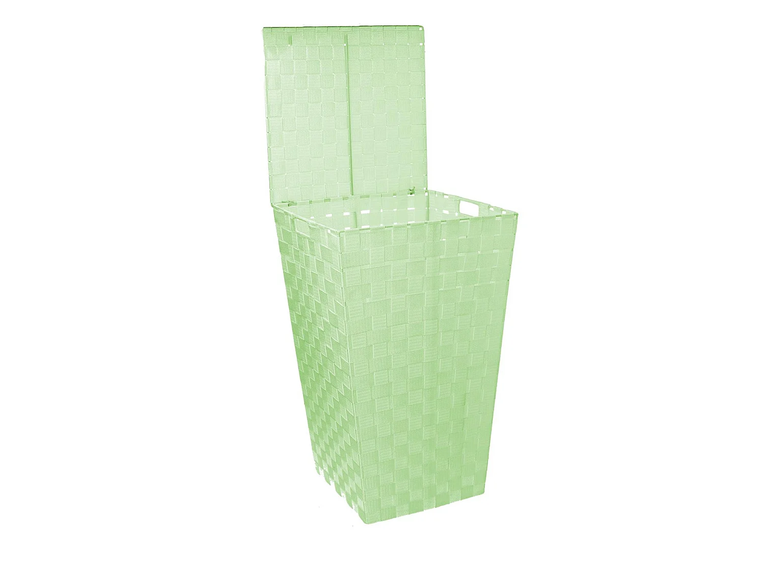 Cestone poliestere verde chiaro quadro cm 33x33h53
