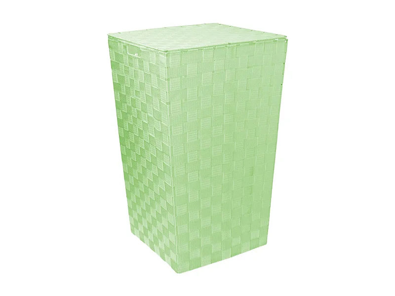 Cestone poliestere verde chiaro quadro cm 33x33h53