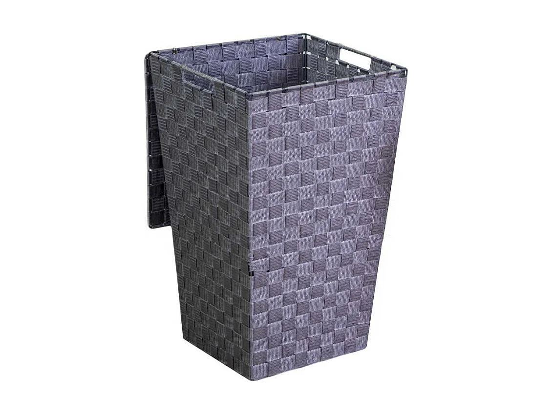 Cestone poliestere grigio quadro cm 33x33h53