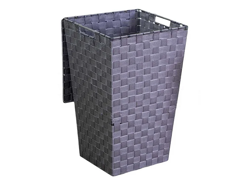 Cestone poliestere grigio quadro cm 33x33h53