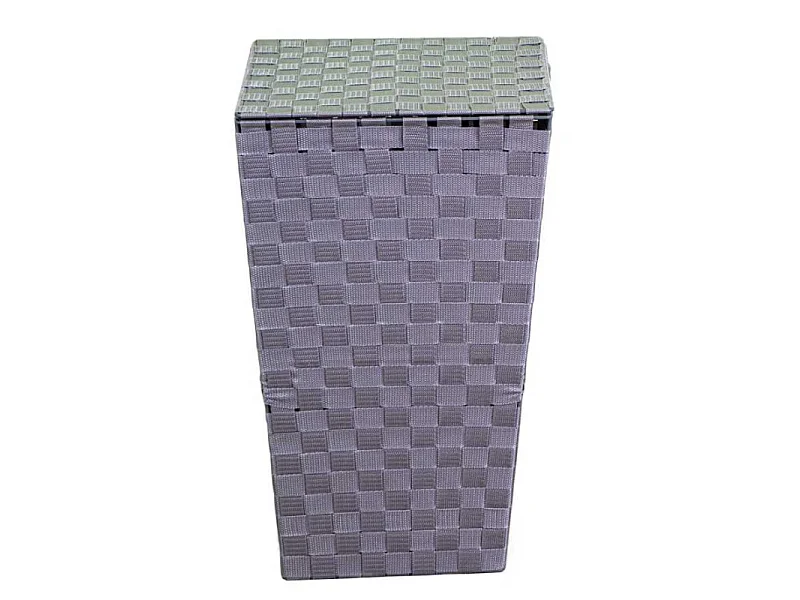 Cestone poliestere grigio quadro cm 33x33h53