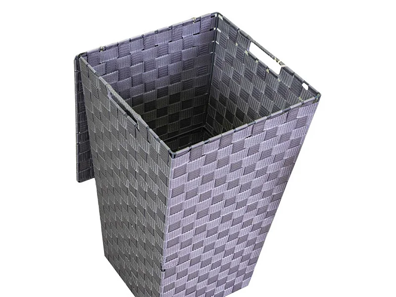 Cestone poliestere grigio quadro cm 33x33h53