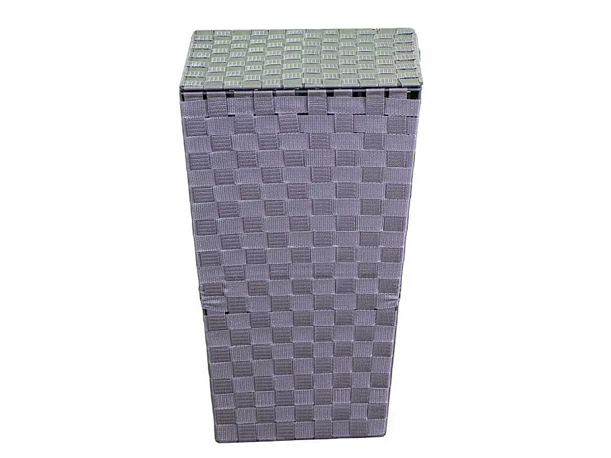 Cestone poliestere grigio quadro cm 33x33h53