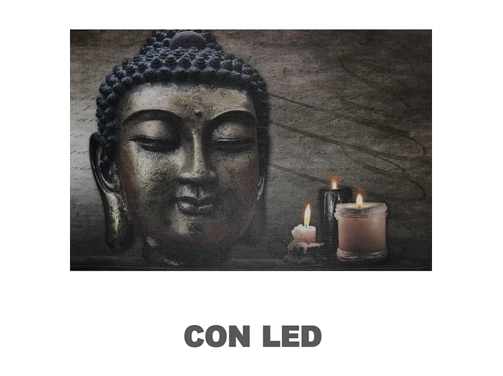 Quadro led buddha cm 60x2,3x40