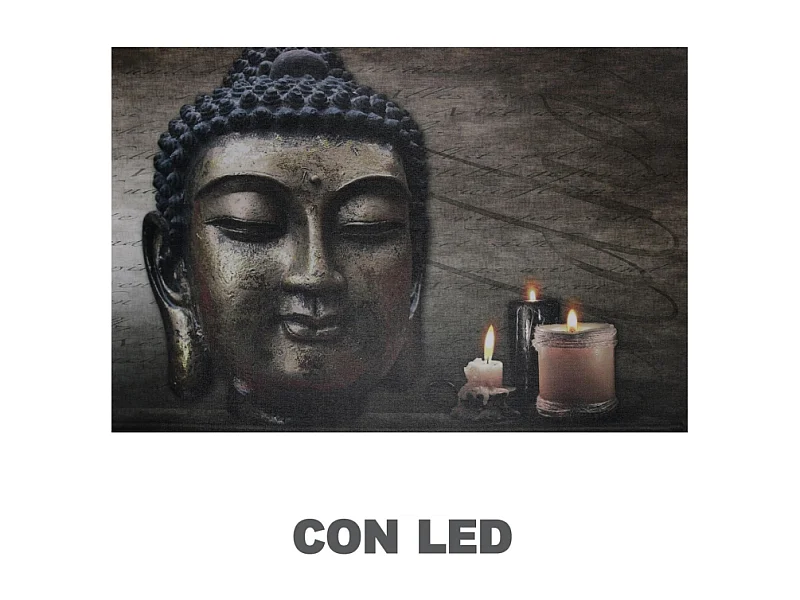 Quadro led buddha cm 60x2,3x40