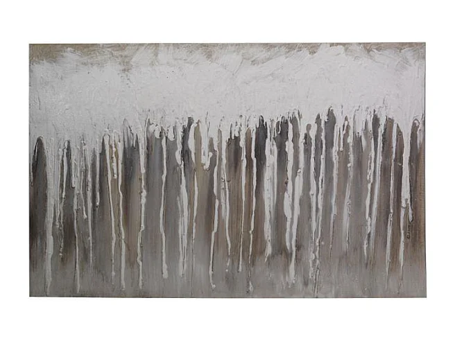 Quadro dipinto bianco marrone cm 60x90x3