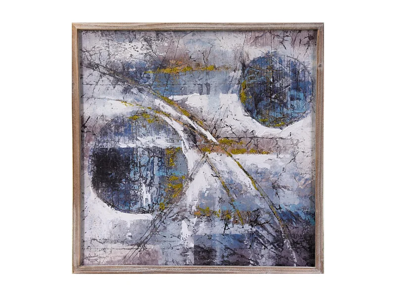 Quadro legno quadrato cm 60x3x60