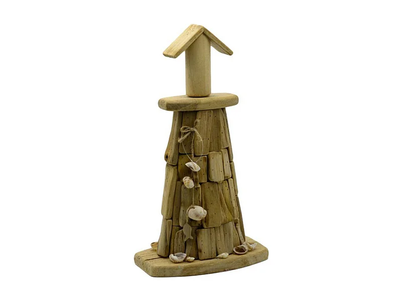 Faro mare legno naturale cm 20x10,5h38