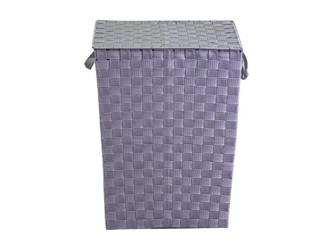 Cestone poliestere grigio rettangolare cm 40x30h53