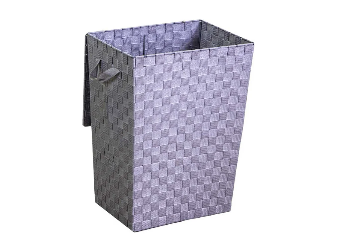 Cestone poliestere grigio rettangolare cm 40x30h53