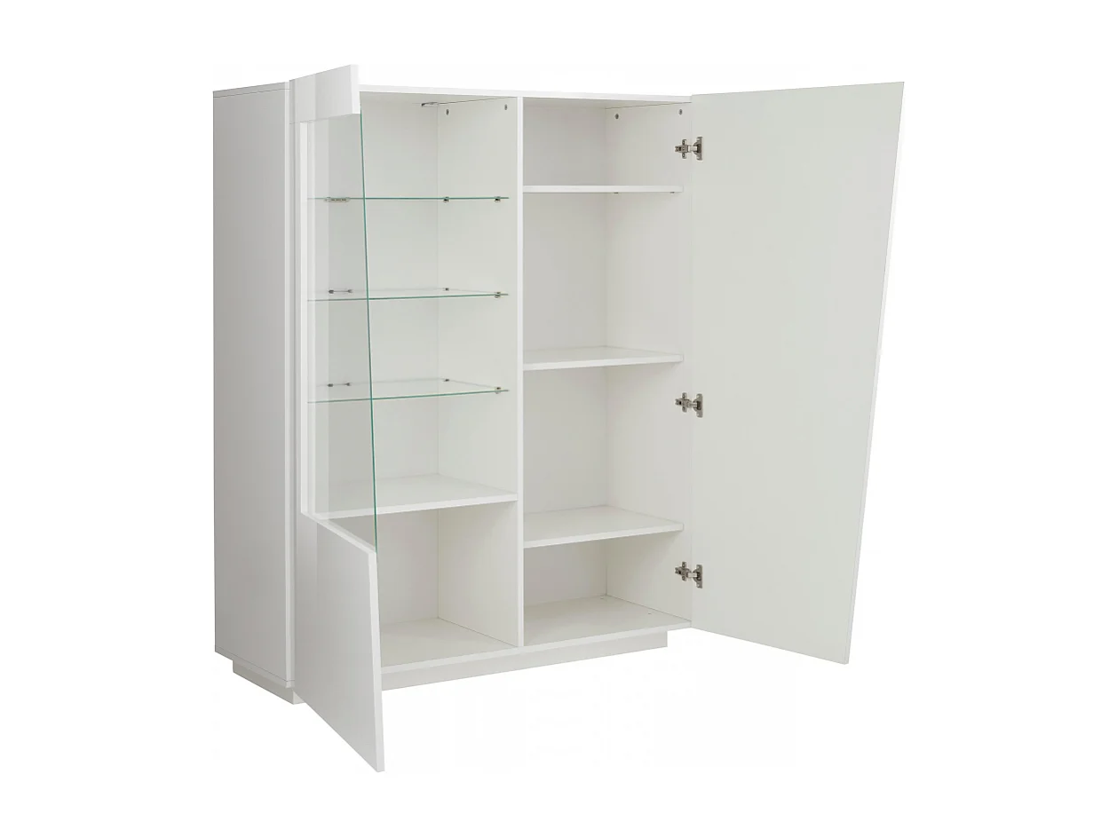 Vetrina Vega – 2 ante – 120x146x13 - Bianco Lucido