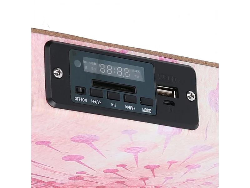 Quadro stampa bluetooth blu oro cm 80x60x4