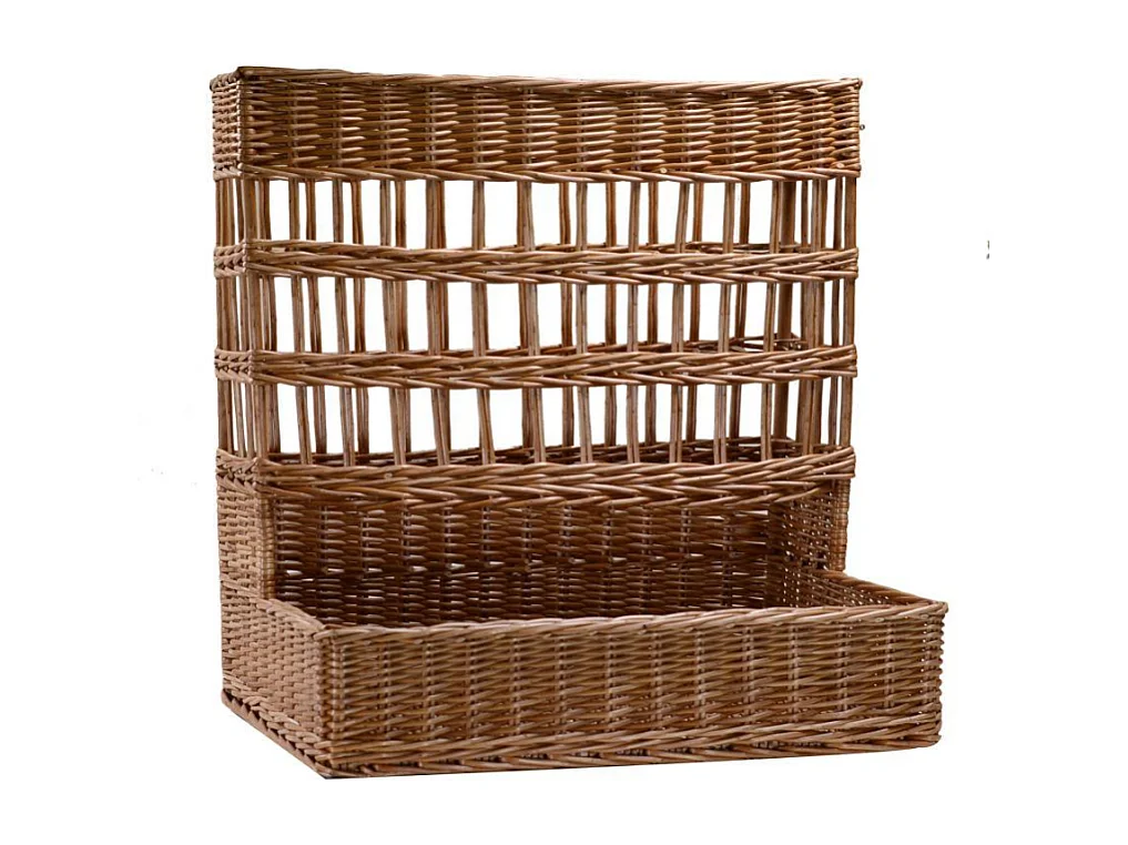 Cesta espositore vimini rettangolare cm 46x43h12/58 - base cm 45x43