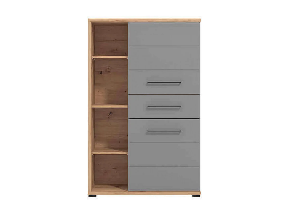MOBILE VETRINA LISABON ROVERE ARTIGIANO E GRIGIO GRAFITE