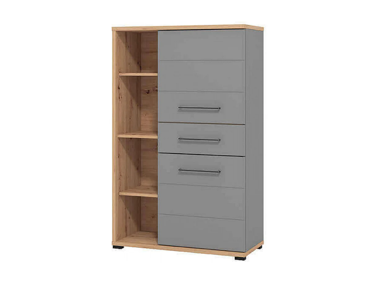MOBILE VETRINA LISABON ROVERE ARTIGIANO E GRIGIO GRAFITE