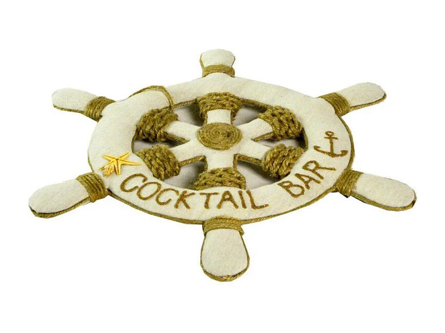 Timone mare bianco con corda cm ø40xh50x1