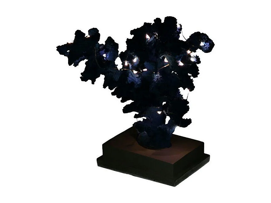 Corallo resina azzurro con led cm 20x17h24,5