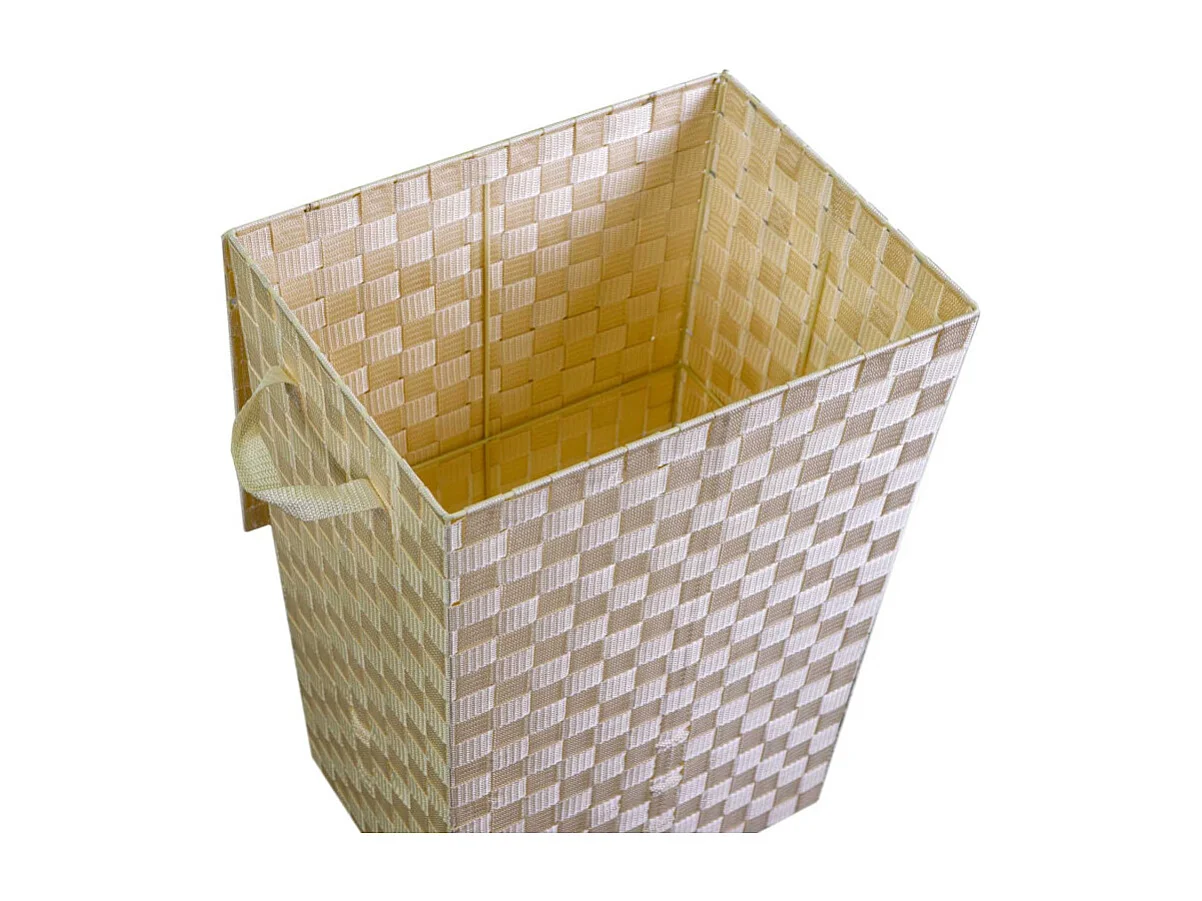 Cestone poliestere crema rettangolare cm 40x30h53