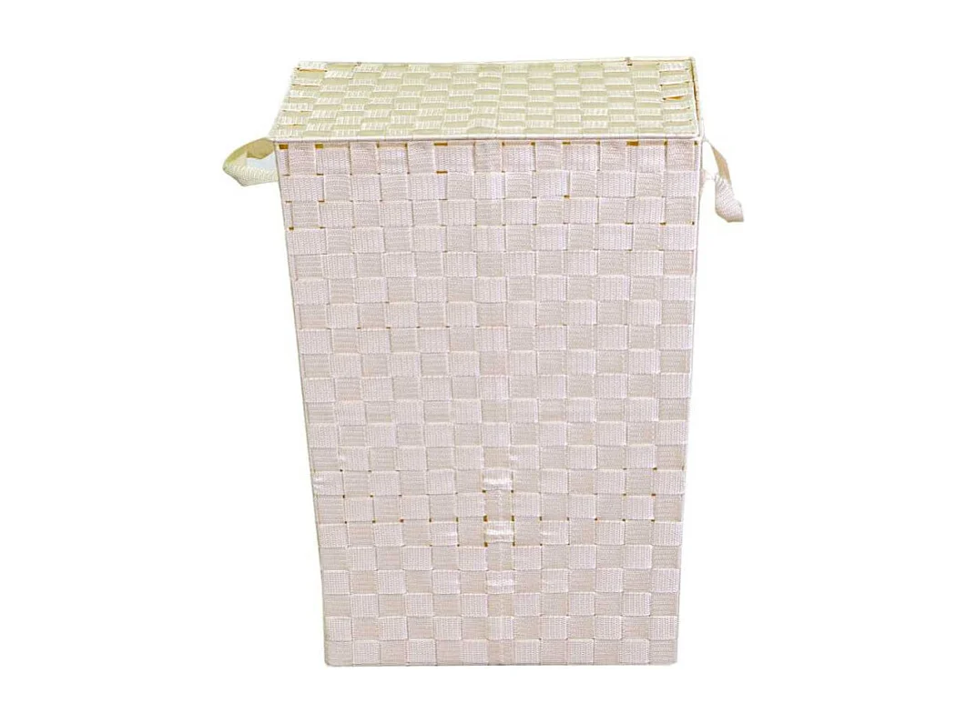 Cestone poliestere crema rettangolare cm 40x30h53