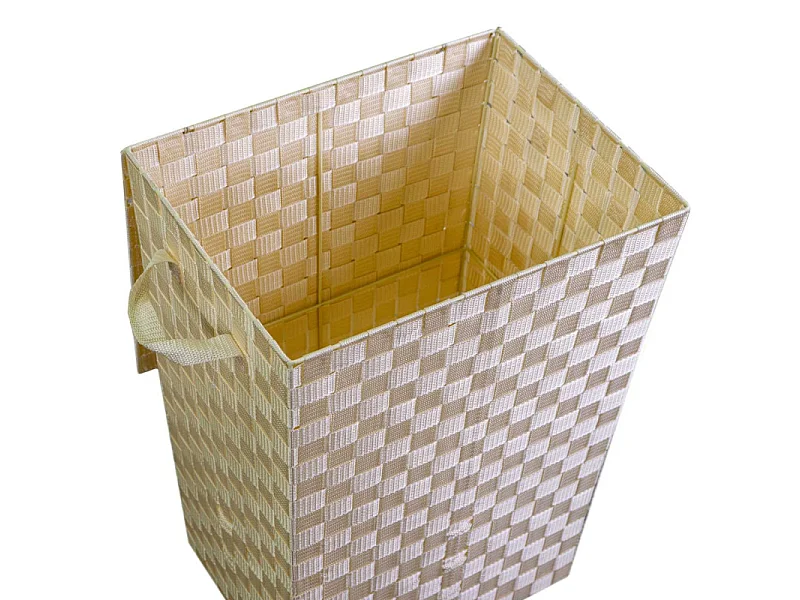 Cestone poliestere crema rettangolare cm 40x30h53