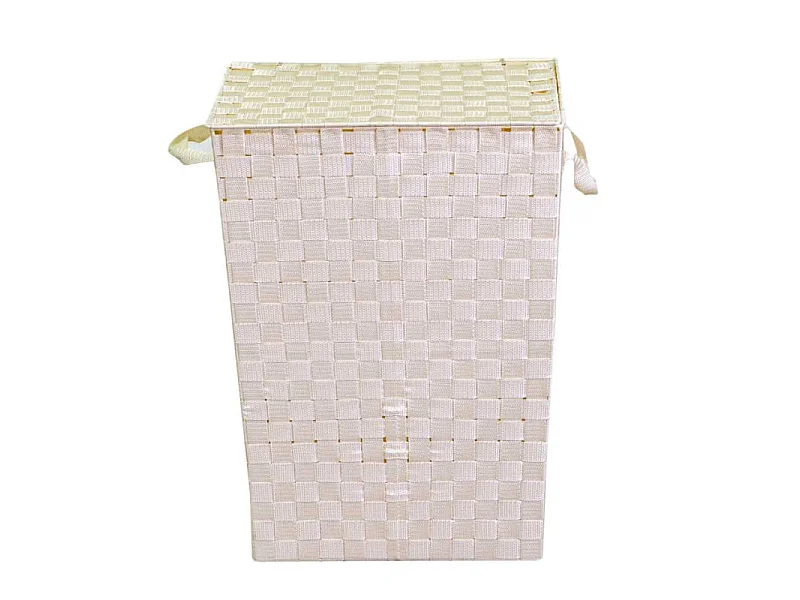 Cestone poliestere crema rettangolare cm 40x30h53