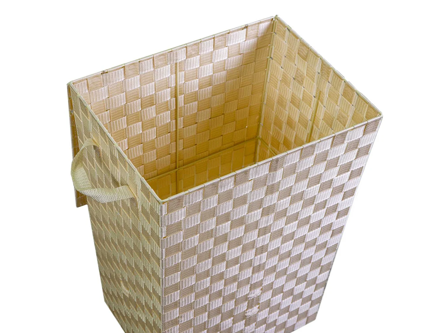 Cestone poliestere crema rettangolare cm 40x30h53