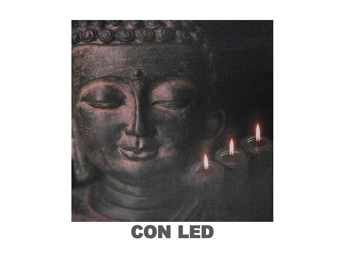 Quadro led buddha cm40x2,3x40