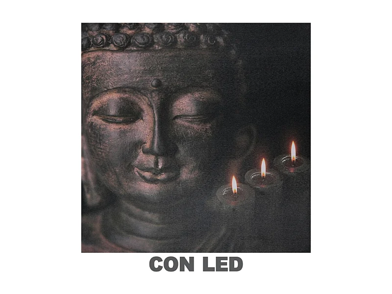 Quadro led buddha cm40x2,3x40