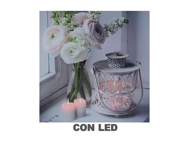 Quadro led lanterna cm40x2,3x40