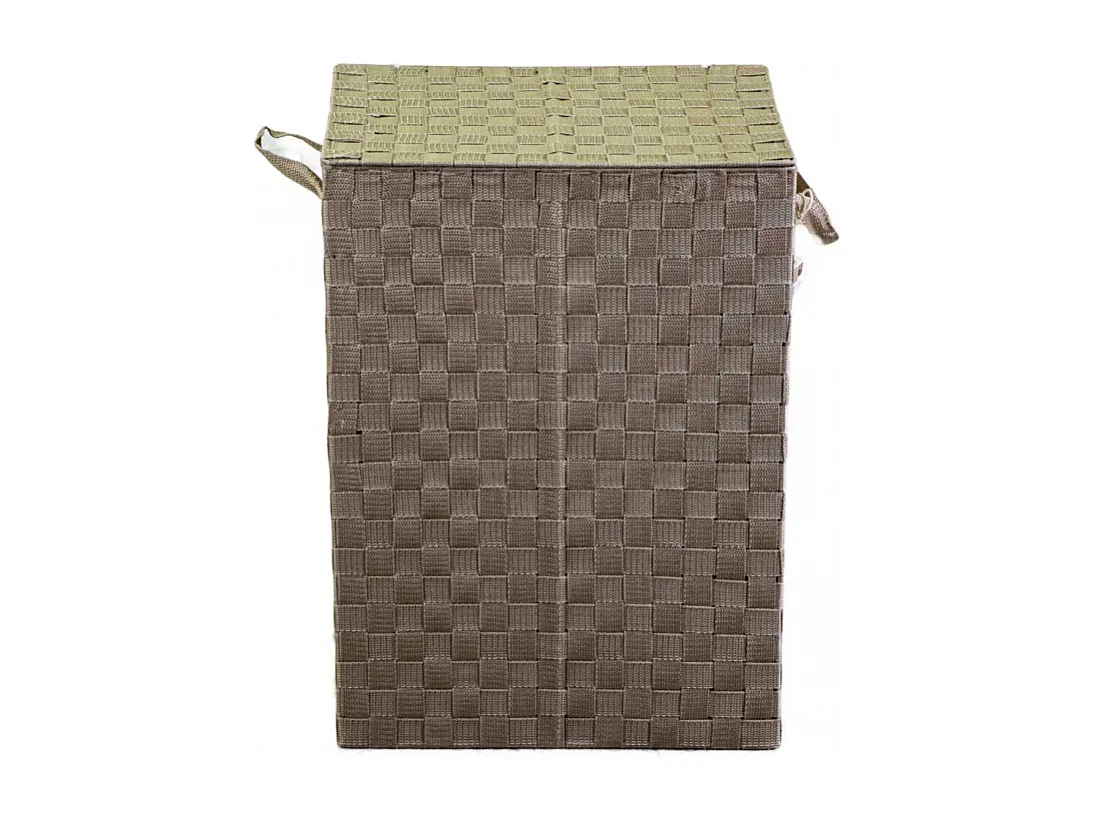Cestone poliestere tortora foderato 1-3rettangolare cm 40x30x55