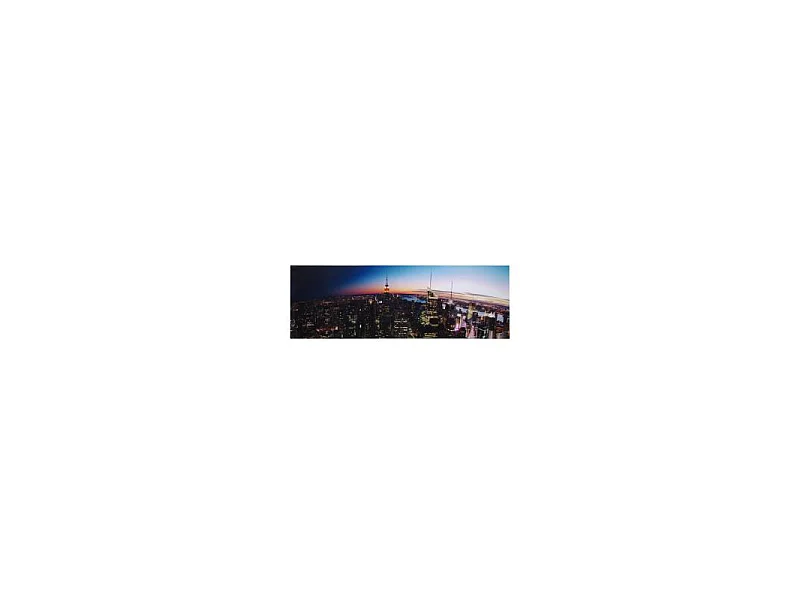 Quadro stampa citta' notturna cm 45x140