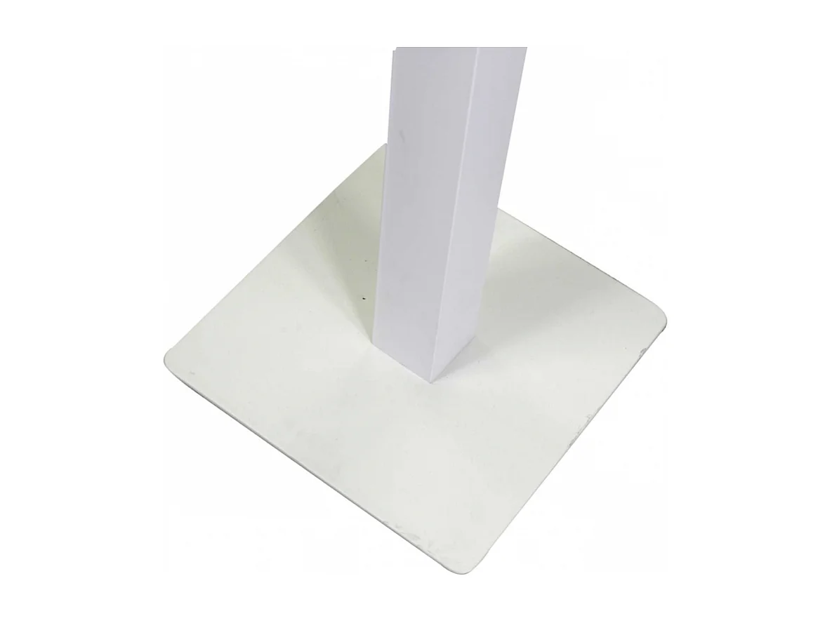 Base tavolo bar acciaio Jamie bianco quadro cm 40x40h110