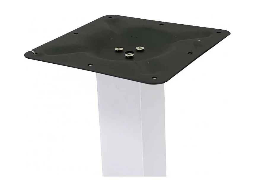Base tavolo bar acciaio Jamie bianco quadro cm 40x40h110
