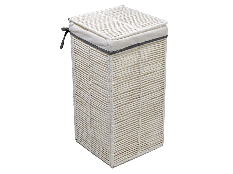 Cestone paper hilary bianco quadro pieghevole cm 31x31h60