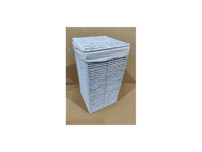 Cestone paper hilary bianco quadro pieghevole cm 31x31h60