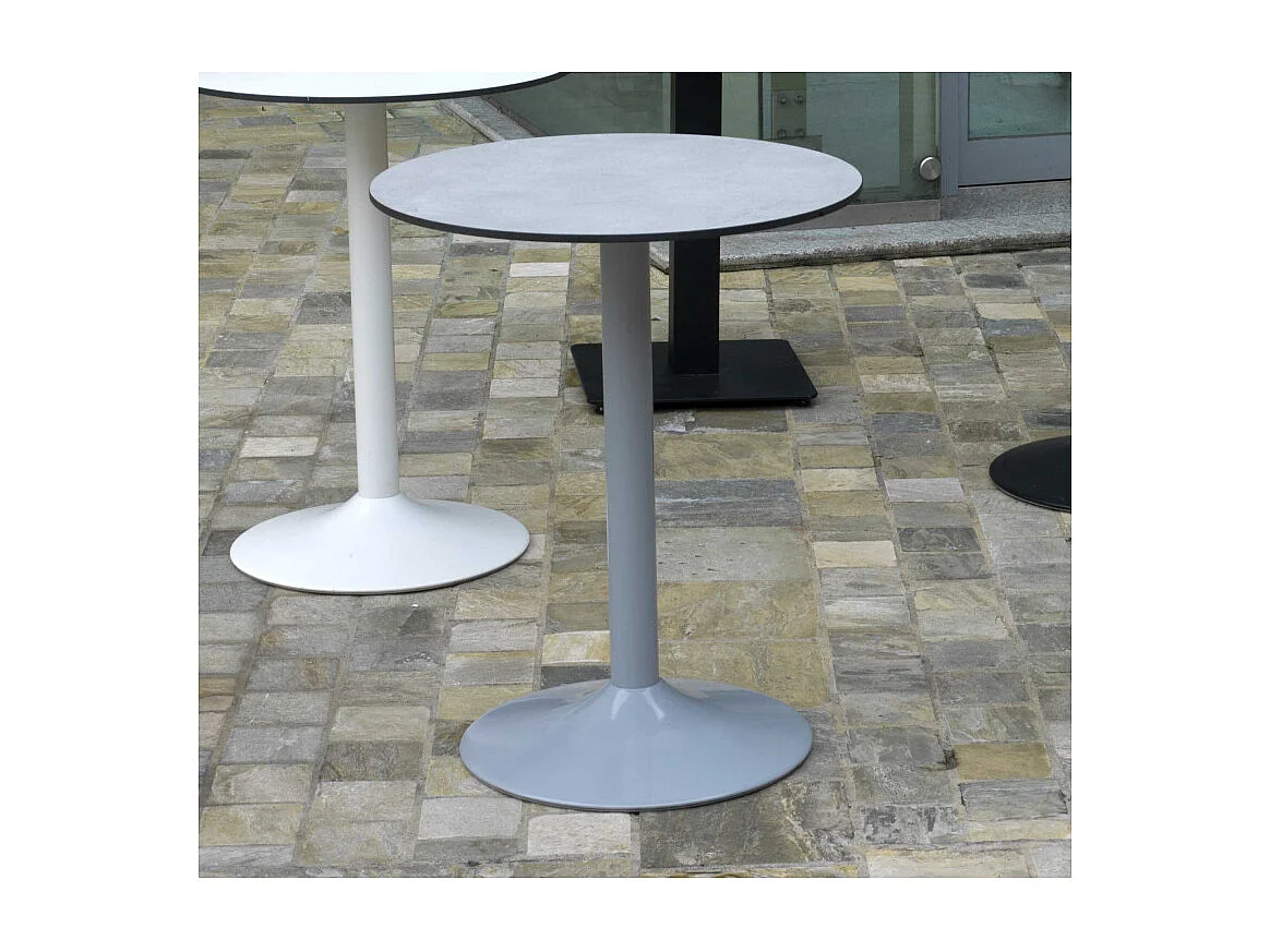Base tavolo acciaio grigio opaco tondocm ø45h72