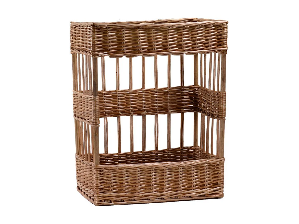 Cesta espositore vimini rettangolare cm 38x28h48 - base cm 36x26