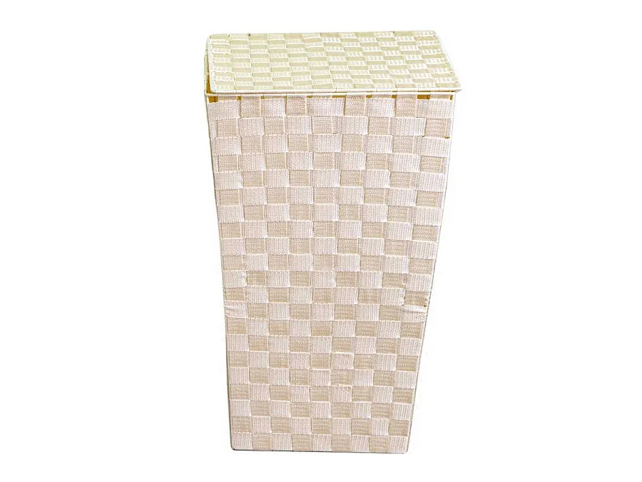 Cestone poliestere crema quadro cm 33x33h53